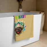 Close-up of the soft texture of Unicorn Dreams bath towel